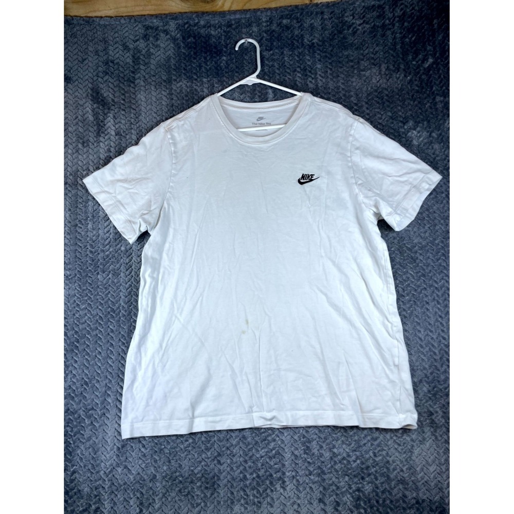 The Nike Tee Shirt Mens XL White Cotton Dri Fit Performance Gym Training Workout